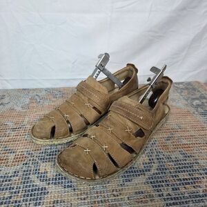 Josef Seibel Brown Leather Sandals Size 41 Or 8 US